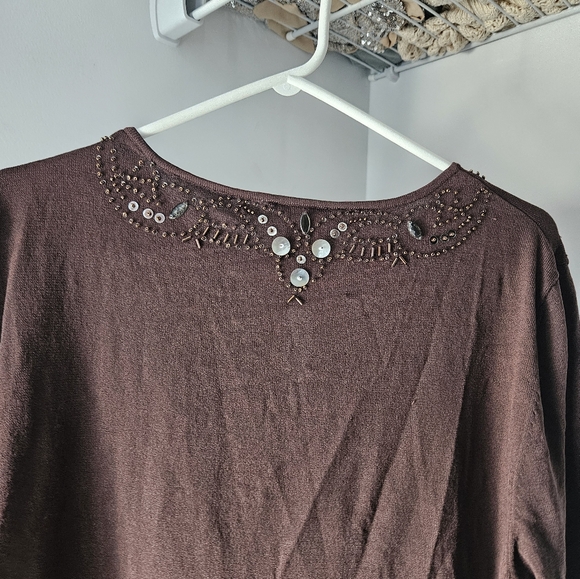 Vintage Nygard Knit Beaded Top - Picture 5 of 7
